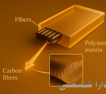 Diagram explaining the principles of polymer composites and the role of reinforcements such as fibers and nanoparticles